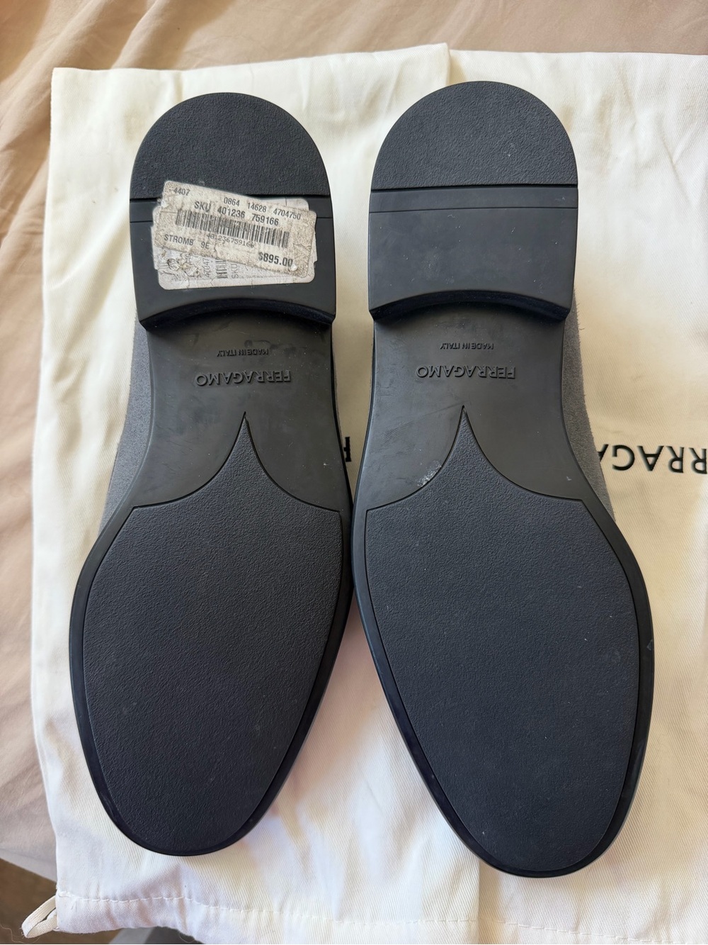 Salvatore Ferragamo Gray Suede Bit Loafers - Picture 3 of 3